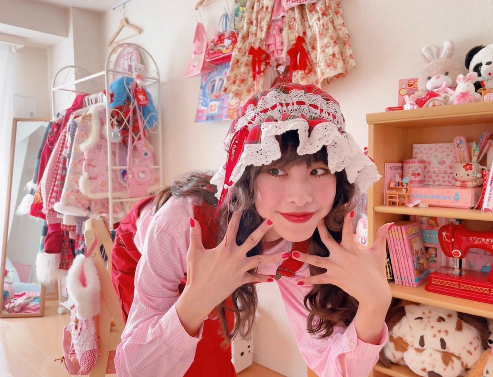 Girl in a cute room